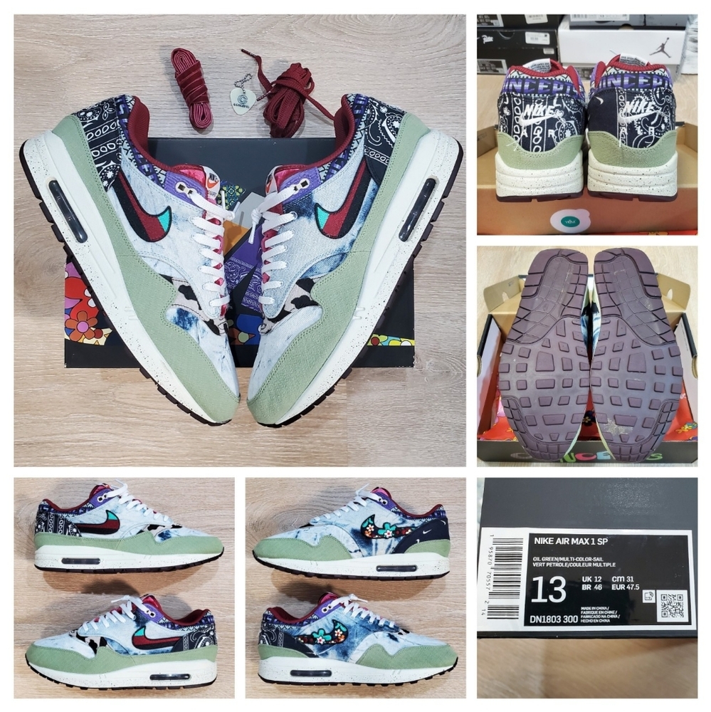 Size 13 Nike Air Max 1 SP x Concepts 'Mellow' 2022 Pre-Owned OG All 9/10 Cond